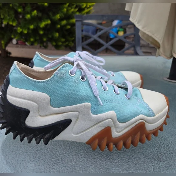 Converse Run Star Sz 8 Men Motion Platform 90s Turquoise White Sneaker - Picture 15 of 16